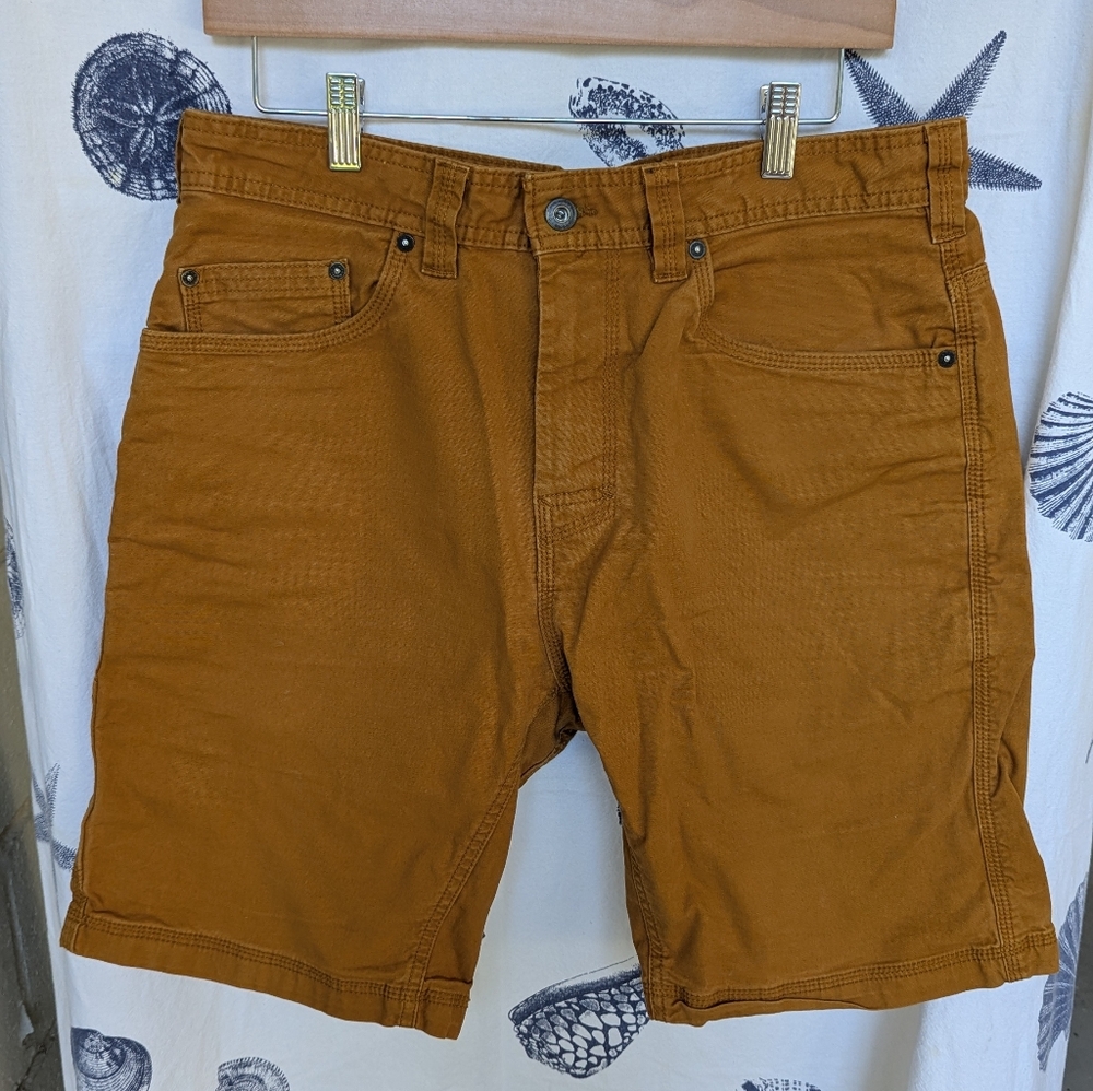 Prana Bronson Organic Cotton Stretch Canvas In Turmeric 32x9
